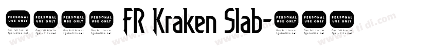 英文字體 FR Kraken Slab字体转换